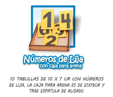 Números De Lija Montessori En Caja De Arena Madera Lectoescritura