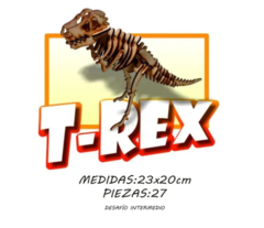 Maqueta Encastrable T-rex Gigante 50cm Rompecabezas 3d Didáctico - comprar online
