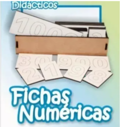 Fichas Numéricas Madera Montessori Introduccion A La Matemática - comprar online