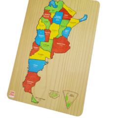 Rompecabezas Mapa Argentina Madera Provincias Y Capitales - tienda online