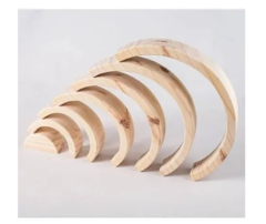 Arco Iris En Madera Natural Motricidad Imaginación Waldorf - comprar online