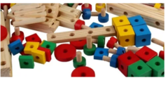 Juego Construccion Autos Madera 31 Pz Vehiculos Motricidad - comprar online