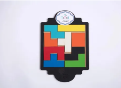 Mini Tetris Juego De Ingenio Rompecabezas De Formas Madera - comprar online