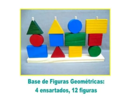 Ensartado Madera Formas Geométricas Motricidad Didáctico - comprar online