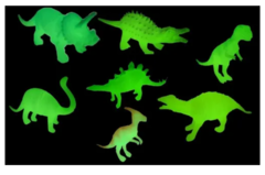 4 Dinosaurios Fluorescentes Brillan Oscuridad Mesa Lumínica en internet