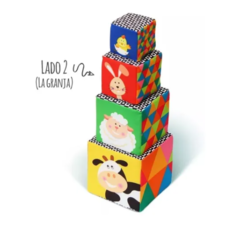 Bloques Cubos Didácticos En Tela Torre Apila Bebes Meñique en internet