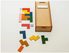 Juego De Ingenio Didáctico En Colores Tipo Tetris Madera - yo si puedo didacticos