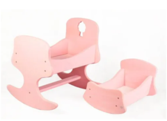 Silla De Comer Para Muñecas Madera Dramatización Cuna Coches - tienda online