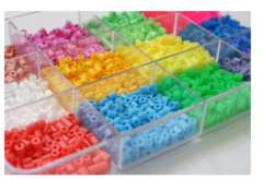24 Colores Hama Beads + 1 Base De 15 Cm Planchitos