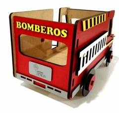 Camión De Bomberos De Arrastre Niños Madera Juego Dramático - comprar online