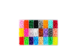 24 Colores Hama Beads +3 Bases + Pinza Y Papel Planchitos