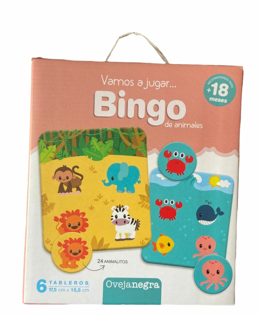 Bingo Infantil Juego De Mesa Didáctico Animales Numeros