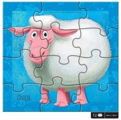 3 Rompecabezas Puzzle Animales Granja 6 9 Y 12 Pzas Didáctic - yo si puedo didacticos