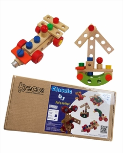 Juego Construcción 6 En 1 P Armar Madera Motricidad Didactico