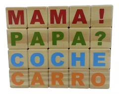 Cubos De Letras Madera Didácticos