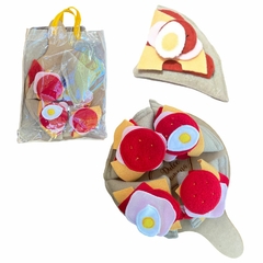 kit de pizza juego de tela estimulación sensorial didáctico - comprar online