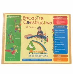 Juego Didáctico Encastre Maderitas 41 Piezas