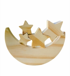 Juego De Equilibrio Luna Y Estrellas Madera Motricidad - comprar online