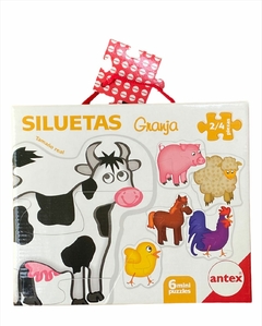 Rompecabeza Puzzles Siluetas Granja