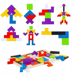 Juego Didáctico Rompecabezas Tetrix Madera Met. Montessori - comprar online