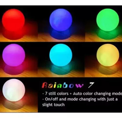Lámpara Bola Luz Led Cambia 7 Colores Ideal Act. Sensoriales Niños. Pilas Incluidas