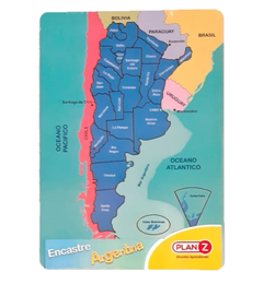 Rompecabezas Madera-mapa Argentina Niños Didáctico Encastre - comprar online