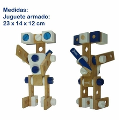 Juego Construcción Madera Arma Tu Robot Motricidad Didactico - comprar online