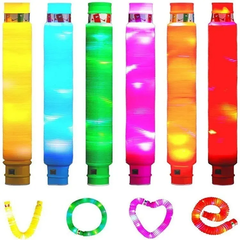 Tubo Sensorial Juego Con Luz Antiestres Pop Fidget