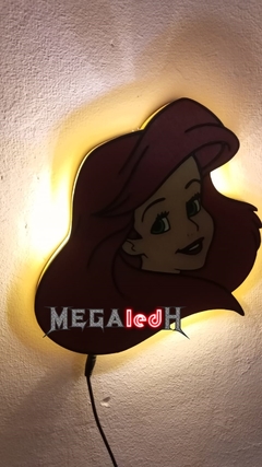 CUADRO LED LA SIRENITA DISNEY