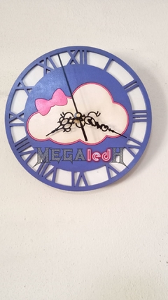 RELOJ DE PARED INFATIL MODELO NUBE - comprar online