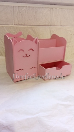 ORGANIZADOR GATITO ENOJADO/FELIZ CON CAJON - comprar online