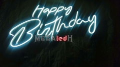 CARTEL DE NEON HAPPY BIRTHDAY