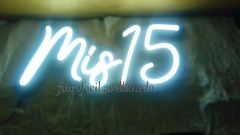 CARTEL DE NEON MIS 15 BLANCO FRIO - comprar online