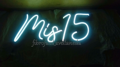 CARTEL DE NEON MIS 15 BLANCO FRIO en internet