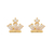 Brinco Formato em Coroa Cravejado com zirconias Folheado a ouro 18k - comprar online