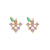 Brinco Grape / Cravejado Com Zirconias Verdes e Lilás Folheado em Ouro 18 - comprar online