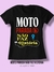 T-SHIRT PRETO - Moto parada não faz história