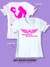 T-SHIRT BRANCO/ROSA - Mulheres Velocidade Asas