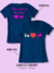 T-SHIRT AZUL MARINHO - Eu amo moto - comprar online