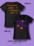 T-SHIRT PRETO - ROXO/LARANJA - Nascida pra Pilotar Moto