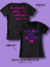 T-SHIRT PRETO - ROXO/ROSA PINK - Nascida pra Pilotar Moto