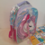 Mochila 14" Footy Unicornio Lentejuela con trenza - comprar online