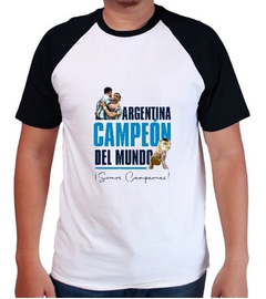 Remera Argentina Campeón Del Mundo Qatar 2022 - Tan Plopa