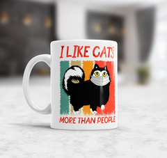 Taza Amante De Los Gatos. Cat People. Karen - Tan Plopa