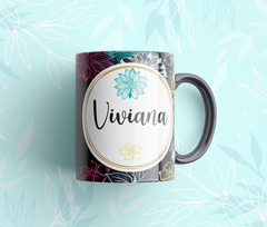 Taza De Nombres Personalizadas Con Flores - comprar online