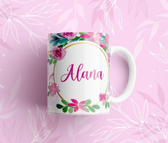 Taza De Nombres Personalizadas Con Flores - tienda online