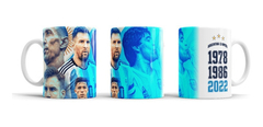 Taza Argentina Campeón Del Mundo Qatar 2022 Messi - comprar online