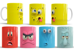 Taza Bob Esponja Caras