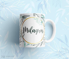 Taza De Nombres Personalizadas Con Flores - tienda online