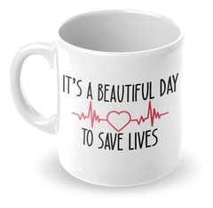 Taza It's A Beautiful Day To Save Lives. Grey's Anatomy